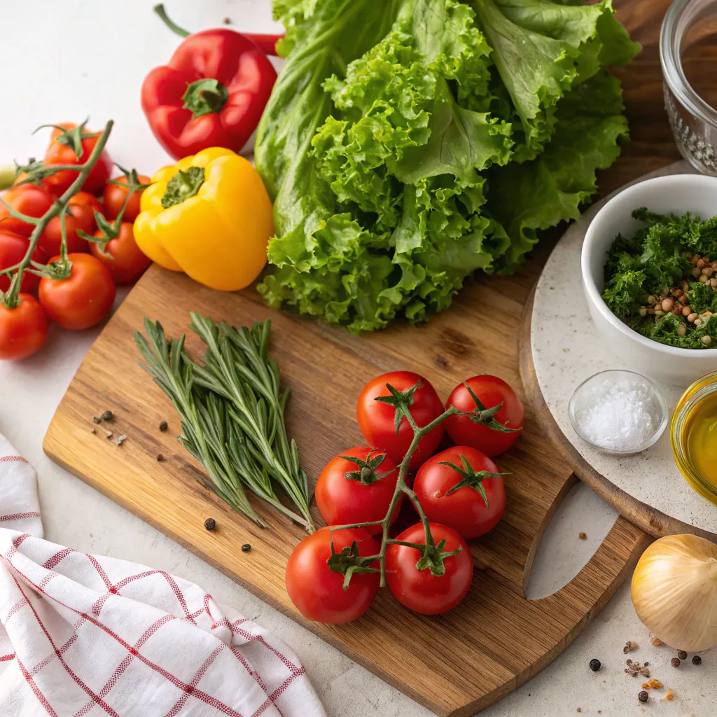 Fresh ingredients for cooking